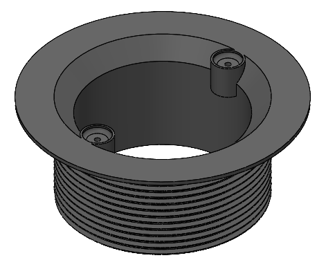Shower flange - extended - Action 3D Print -