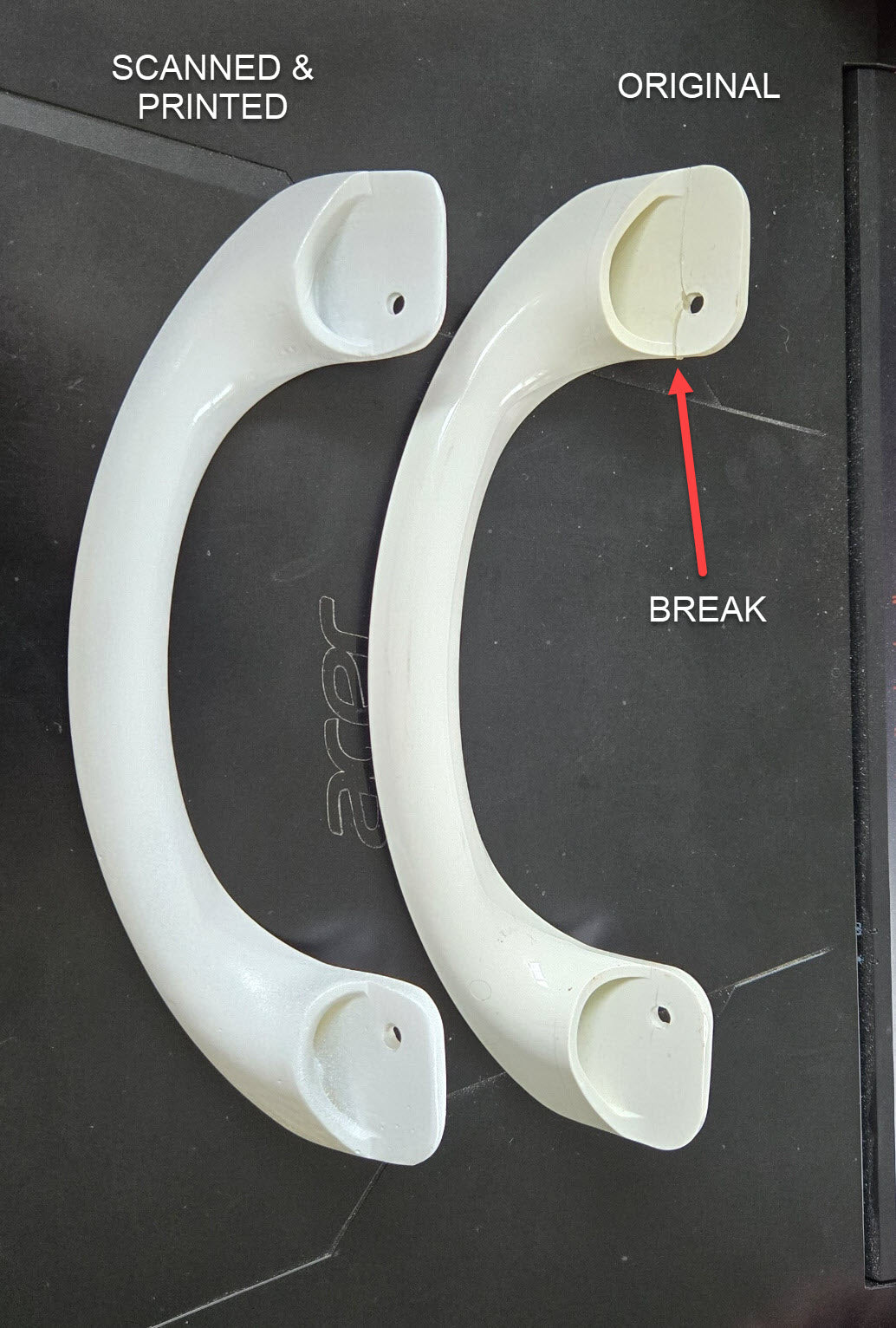 Original with finished print